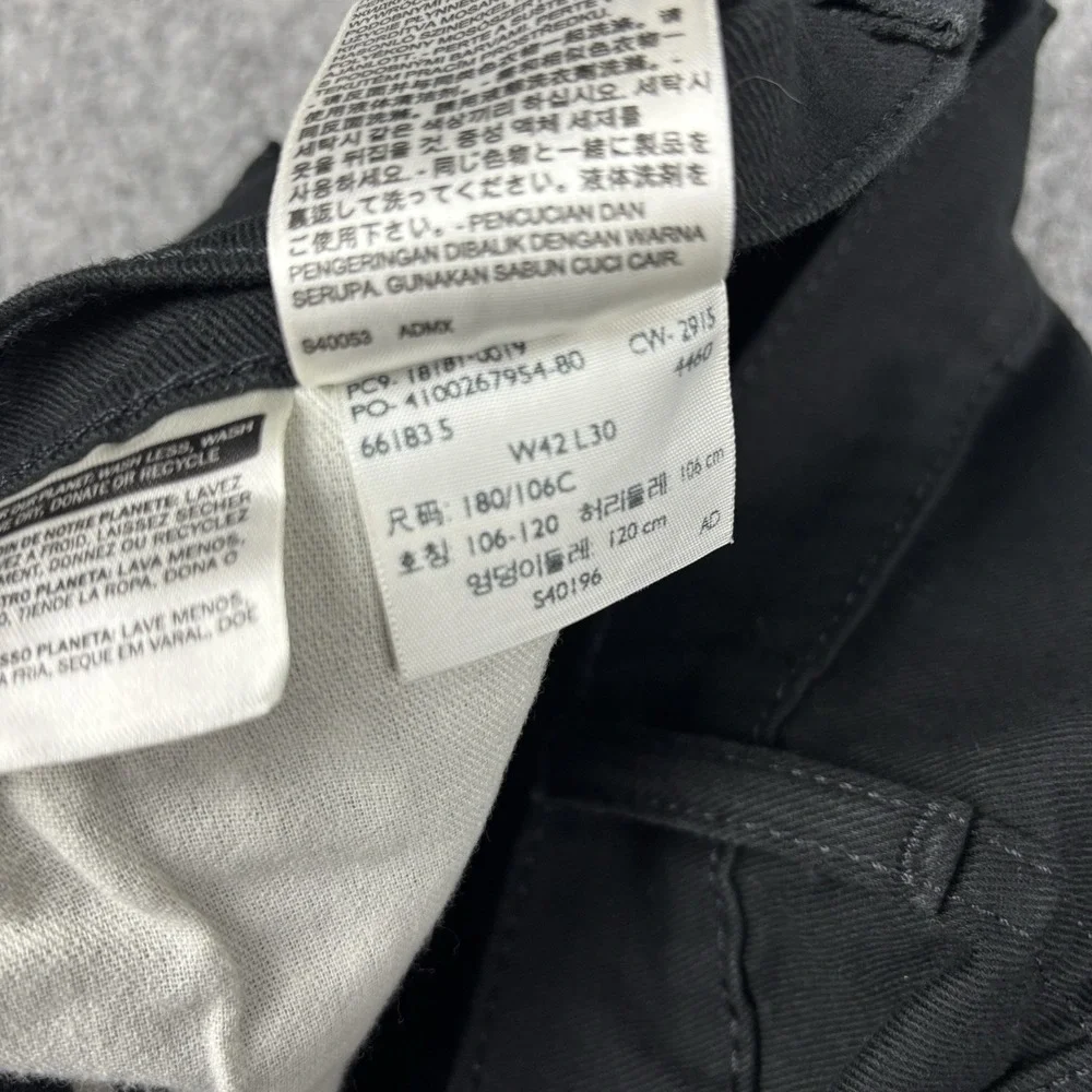 Levi's 541 Jeans Mens 42x30 Athletic‎ Taper Black Straight Denim Classic Casual